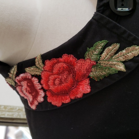 Ambition Retro A-Line Floral Collar Crop Jacket Size Large - Picture 5 of 14